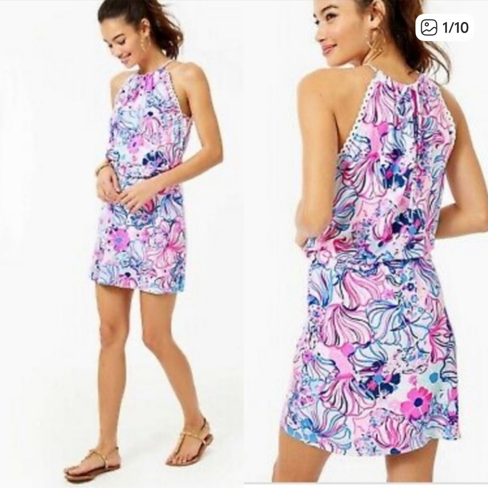 Lilly Pulitzer Gianni Skort Romper Prosecco Pink Make A Splash